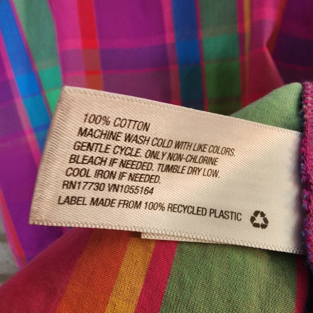 A New Day Plaid Colorful High-low Smocked Dress - Picture 8 of 8